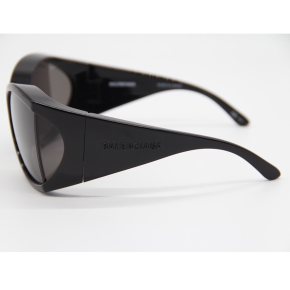 NEW BB0154S 001 BALENCIAGA OVERSIZED UNISEX SUNGLASSES  BB 0154S BLACK - Picture 6 of 13